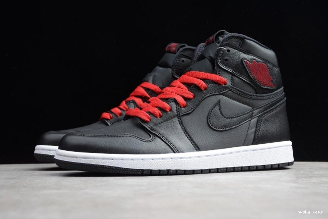 Cheap Husky Air 1 Satin High 555088-060 Black Retro OG Jordan 0806